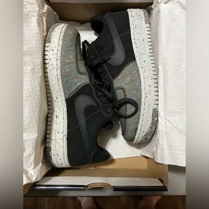 Men’s Nike Air Force 1 Crater Black/Black-Photon Dust Size 7.5 With Box